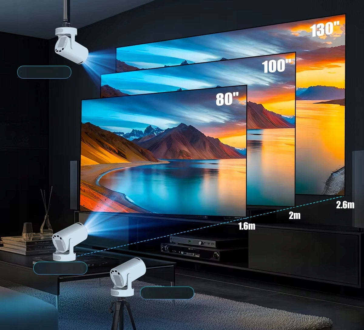 Przenośny Projektor Magcubic HY300 Pro+ 4K Android Szary