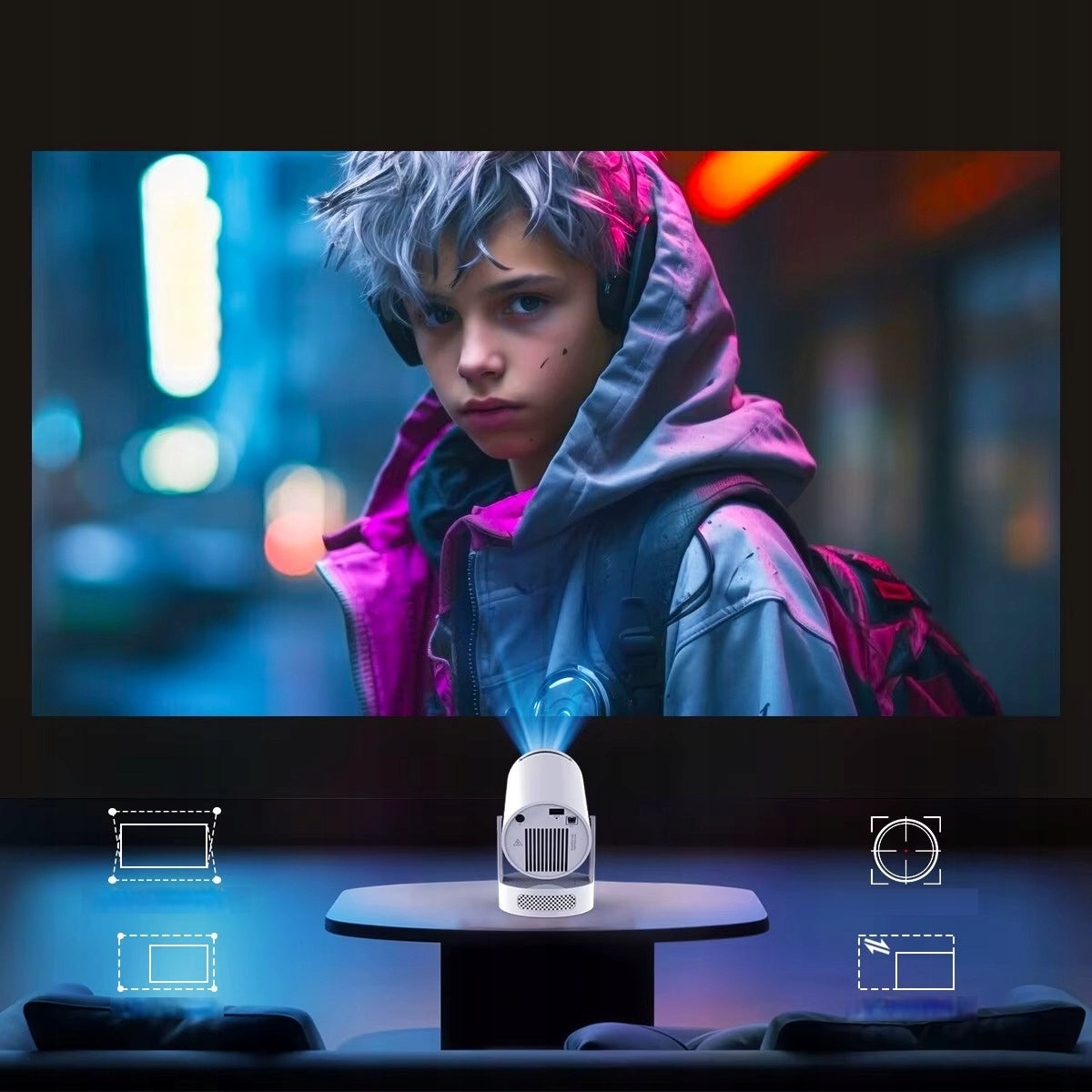 Przenośny Projektor Magcubic HY300 Pro+ 4K Android Szary