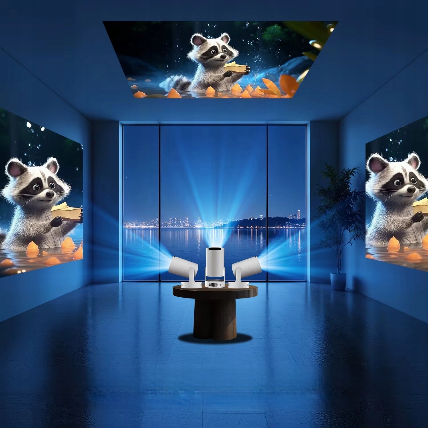 Przenośny Projektor Magcubic HY300 Pro+ 4K Android Biały